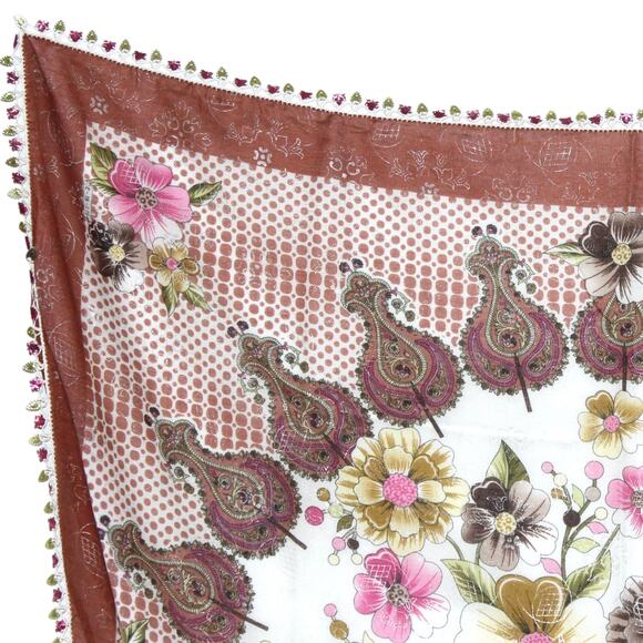 Tulbent Scarf Handmade Crochet Detailing NWOT - Picture 5 of 9